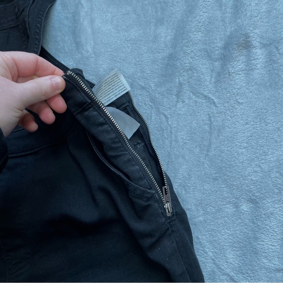 Abercrombie Overalls 26 / 2 Womens Black Raw Hem Side Zip Stretch - Picture 3 of 8